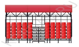 Трибуна с навесом Сборно-разборная на 50 мест МАФ 9.382 (2)