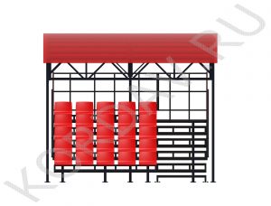 Трибуна сборно-разборная с навесом на 25 мест МАФ 9.386 (1)
